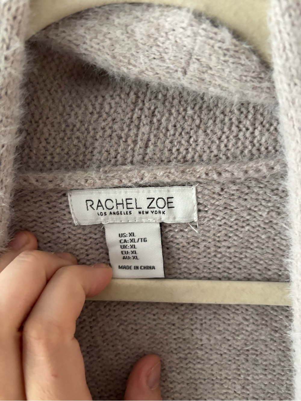Rachel Zoe XL Long Open Front Cardigan Gray Cozy Minimalist Quiet Luxury Soft - Picture 3 of 11